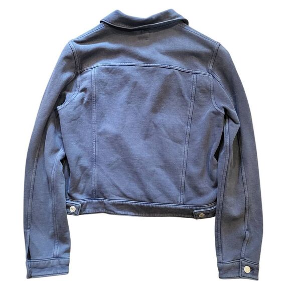 NWT GAP Sweatshirt Jacket Women's Small Blue Heavyweight Icon French Terry Soft - Picture 3 of 5